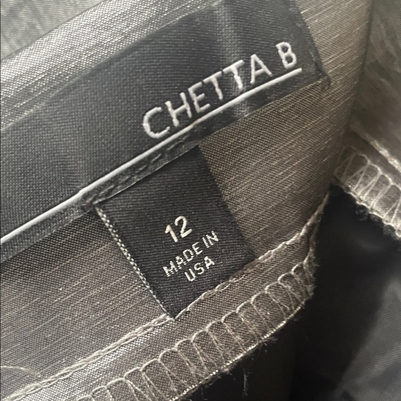 Chetta B Charcoal silver skirt built in petticoat - Picture 2 of 4